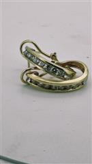Gold-Diamond Earrings 36 Diamonds 2.16 Carat T.W. 14K Yellow Gold 5.69g
